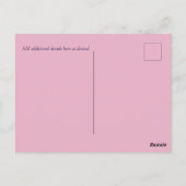 売り上げ!ネイビーブルーロセゴールド日付を結婚保存 ポストカード (裏面)