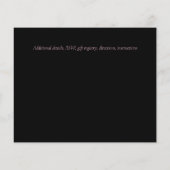 売り上げ！バジェットネイビーブルーローズゴールドウェディング招待状 (裏面)