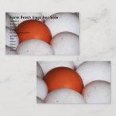 売り出し用の新鮮卵を育てる 名刺 (正面/裏面)