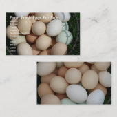売り出し用の新鮮卵を育てる 名刺 (正面/裏面)