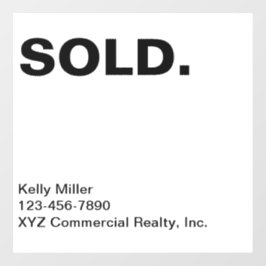 売り切りサイン 商用不動産 マーケティング パーソナライズド ウィンドウサイン