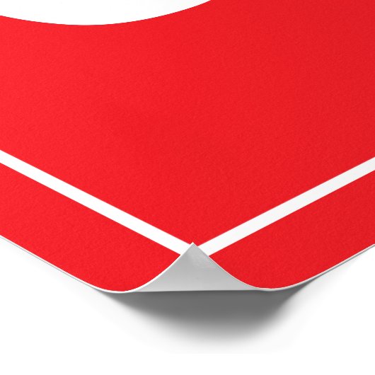 売り切り白い赤 ポスター (角)