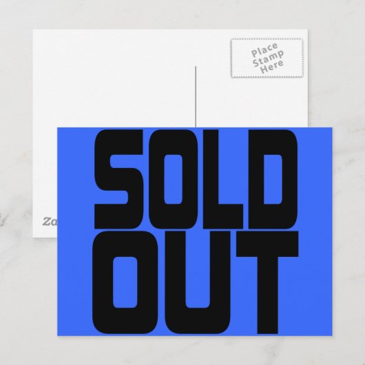 売り切れる ポストカード (正面/裏面)