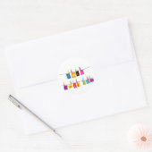 売り切れサインのシール ラウンドシール (封筒)