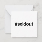 売り切れハッシュタグ ノートカード (正面)