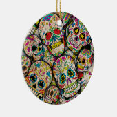 売り最高の砂糖スカルパターン セラミックオーナメント (右)