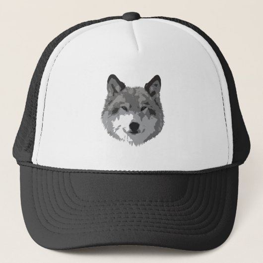 売り物のオオカミのトラック帽。 キャップ (正面)