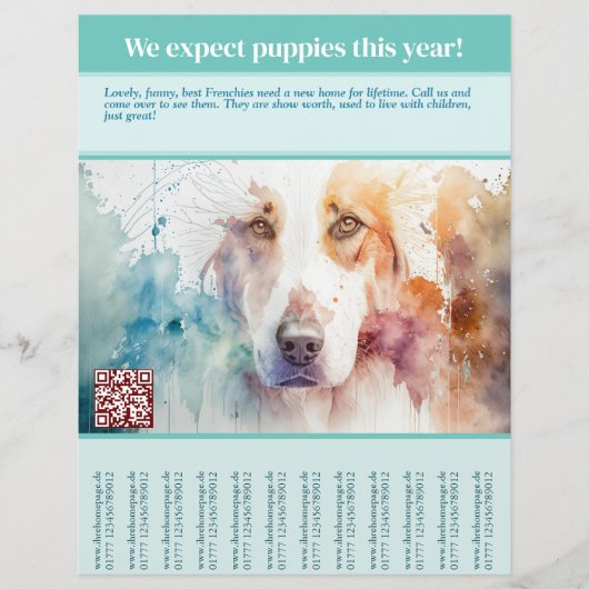 売り物の子犬 チラシ (正面)