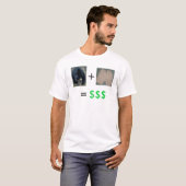 売り相場 + ショート=利益 Tシャツ (正面フル)
