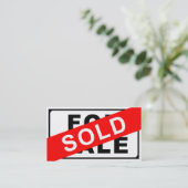 売り/売りサイン 名刺 (スタンド正面)