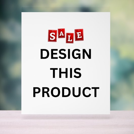 売れ！アクリル記号11" x 14インチ – カスタム アクリルサイン (ニュートラル)