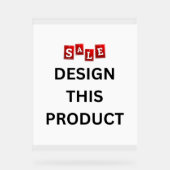 売れ！アクリル記号11" x 14インチ – カスタム アクリルサイン (正面)