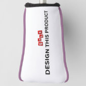 売れ!ゴルフパターヘッドカバー – バイオレットトリム – カスタム ゴルフヘッドカバー (回転90)