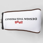 売れ！ゴルフパターヘッドカバー – ブラウントリム – カスタム ゴルフヘッドカバー (正面)