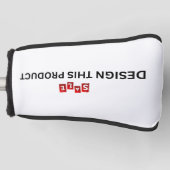 売れ!ゴルフパターヘッドカバー – ブラックトリム – カスタム ゴルフヘッドカバー (正面)