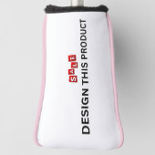 売れ！ゴルフパターヘッドカバー – ベビーピンクトリム ゴルフヘッドカバー (回転90)