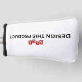 売れ!ゴルフパターヘッドカバー – ホワイトトリム – カスタム ゴルフヘッドカバー (正面)