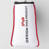 売れ！ゴルフパターヘッドカバー – レッドトリム – カスタム ゴルフヘッドカバー (回転90)