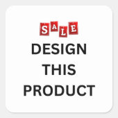 売れ!ステッカー – 正方形ステッカー – シート20 スクエアシール (正面)