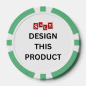 売れ！トランプのポーカーチップス – グリーンカスタム- ポーカーチップ (正面)