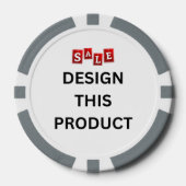 売れ！トランプのポーカーチップス – グレイカスタム ポーカーチップ (正面)