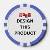 売れ！トランプのポーカーチップス – 青 – カスタム ポーカーチップ (正面)