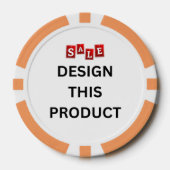 売れ！トランプのポーカーチップ – オレンジカスタム色 ポーカーチップ (正面)