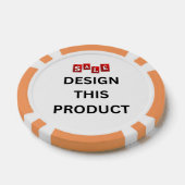 売れ！トランプのポーカーチップ – オレンジカスタム色 ポーカーチップ (シングル)