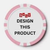 売れ！トランプのポーカーチップ – ピンクカスタム色 ポーカーチップ (正面)