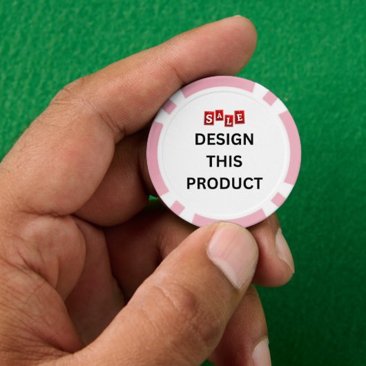 売れ！トランプのポーカーチップ – ピンクカスタム色 ポーカーチップ (手)