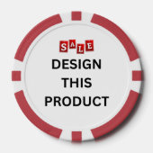 売れ！トランプのポーカーチップ – 赤 – カスタム ポーカーチップ (正面)