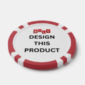 売れ！トランプのポーカーチップ – 赤 – カスタム ポーカーチップ (シングル)