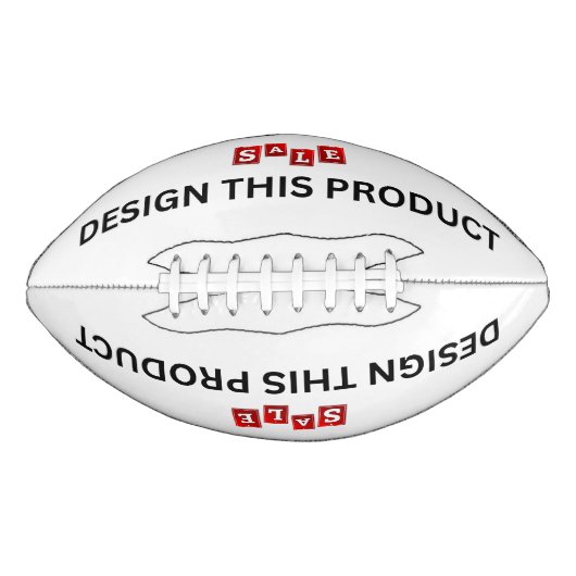 売れ！フットボール2パネル – レギュレーションサイズ – カスタム アメリカンフットボール (正面)