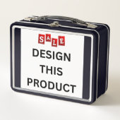 売れ！メタルランチボックス – ブラックカスタム メタルランチボックス (正面)