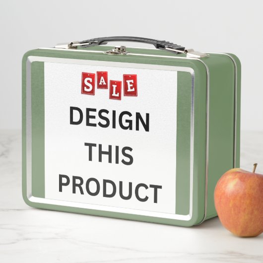 売れ！メタルランチボックス – 緑 – カスタム メタルランチボックス (インサイチュ)