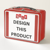 売れ！メタルランチボックス – 赤 – カスタム メタルランチボックス (正面)