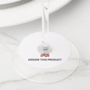 売れ！ワイングラスラベル（2.5インチ） - 12セット – ラウンド ワイングラスタグ