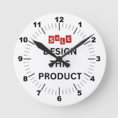 売れ！壁掛け時計、8"円形アクリル ラウンド壁時計 (正面)