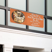 売カスタマイズり柵用の農産生山羊ミルク 横断幕 (ビルの外側)