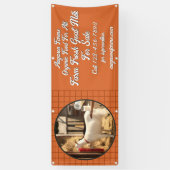 売カスタマイズり柵用の農産生山羊ミルク 横断幕 (縦)