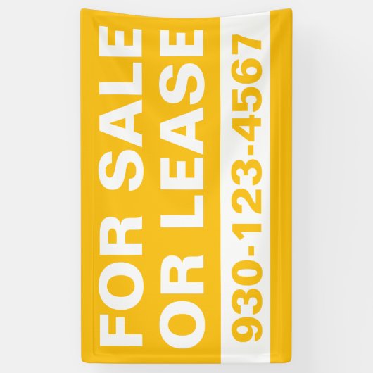 売却実在又は賃貸のための不動産事業オレンジ 横断幕 (縦)