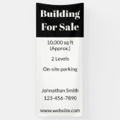 売却建物白黒事業所 横断幕 (縦)