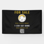 売却用不動産エージェント モダン ロゴ ドア 横断幕 (横)