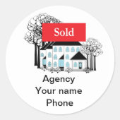 売実在り不動産のビジネス促進 ラウンドシール (正面)