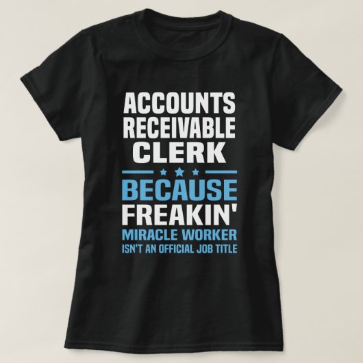 売掛金の書記 Tシャツ (デザイン正面)
