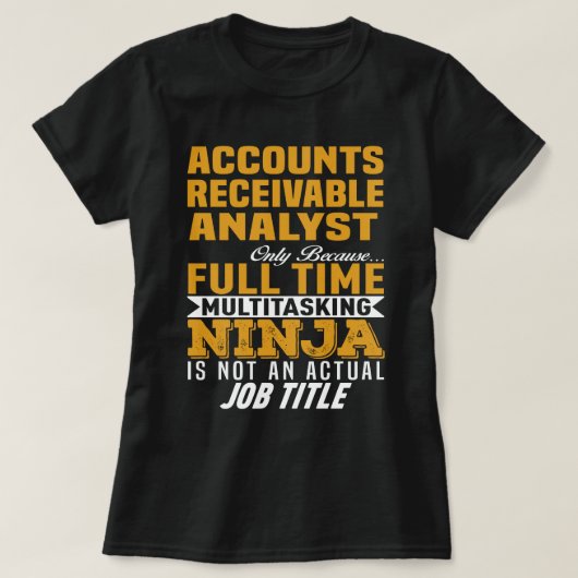 売掛金勘定アナリスト Tシャツ (デザイン正面)