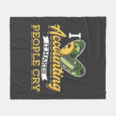 売掛金勘定Iラブ会計 フリースブランケット (正面(横))