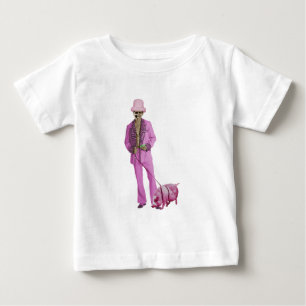 売春あっせん業者オバマおよびブタ ベビーTシャツ