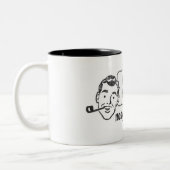 売春婦および打撃のコーヒー・マグ ツートーンマグカップ (左)