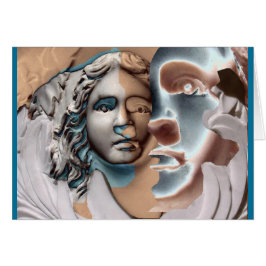 壷の顔の青の銅